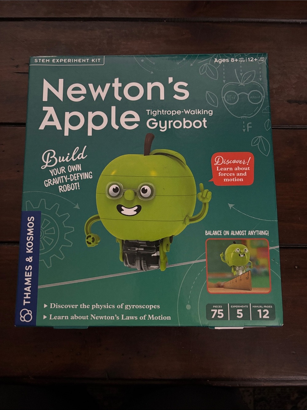 Newton's Apple Tightrope-Walking Gyrobot STEM Kit - open box all parts present